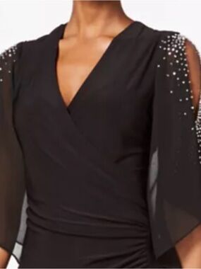 MSK Black Women's Top with Branded Neck Label
